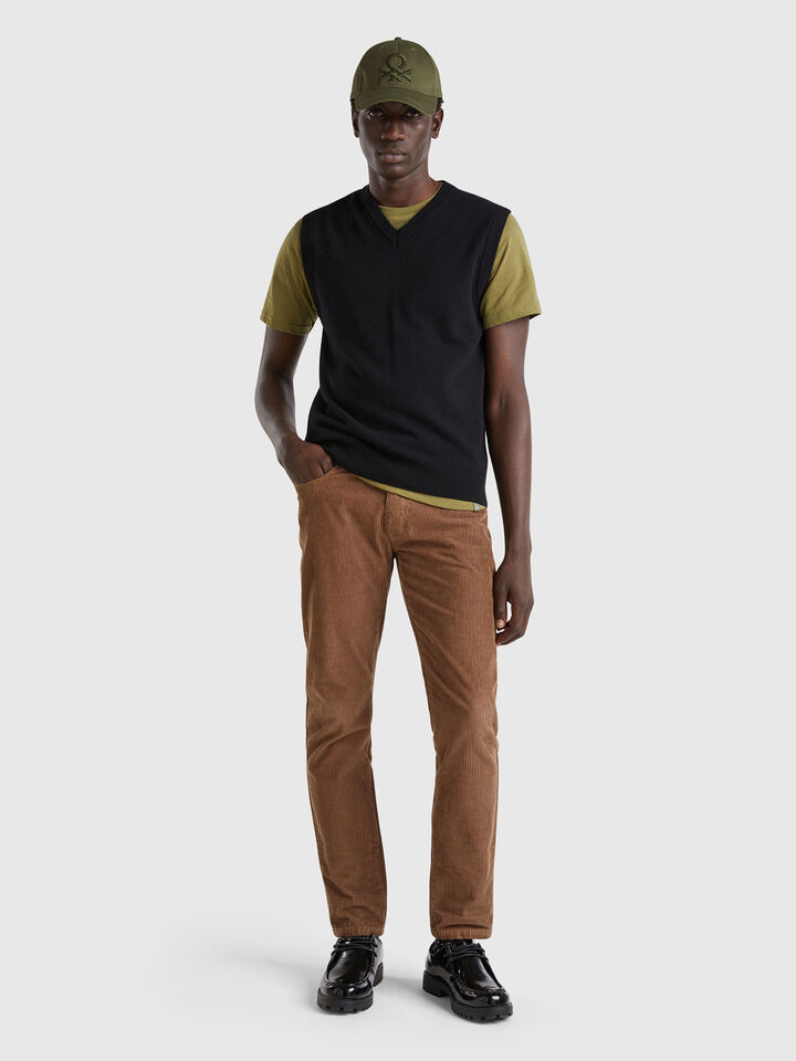 S/L V NECK SWEATER Men image number 3